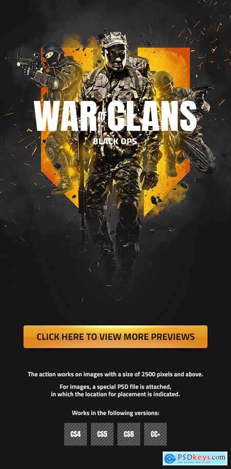 Graphicriver War Of Clans Photoshop Action