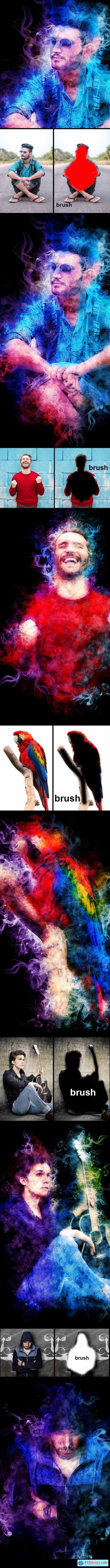 GraphicRiver Amazing Colored Smoke Photoshop Action Vol 2