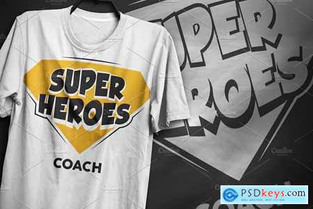 Creativemarket Super Heroes Coach - T-Shirt Design