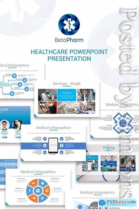 BetaPharm Healthcare PPT Slides PowerPoint Template