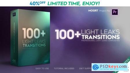 Videohive Light Leaks Transitions MOGRT Free