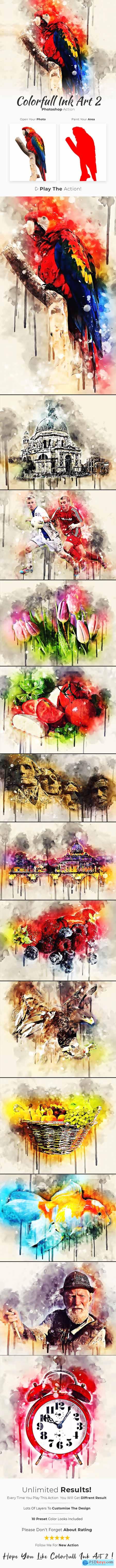 Graphicriver Colorfull Ink Art 2 - Photoshop Action