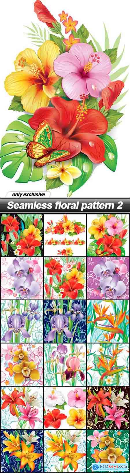 Seamless floral pattern 2 - 18 EPS