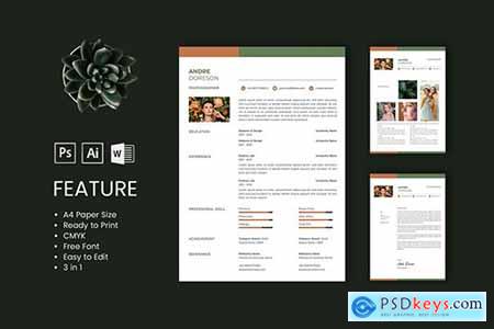 Professional CV And Resume Template Andre