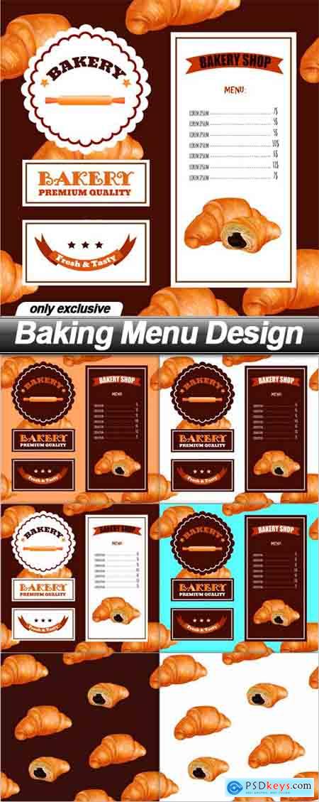 Baking Menu Design - 6 EPS
