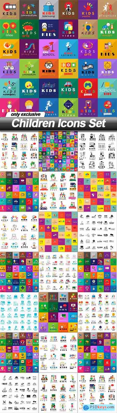 Children Icons Set - 20 EPS
