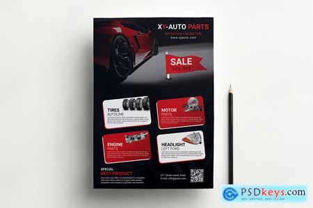 Creativemarket Auto Parts Flyer