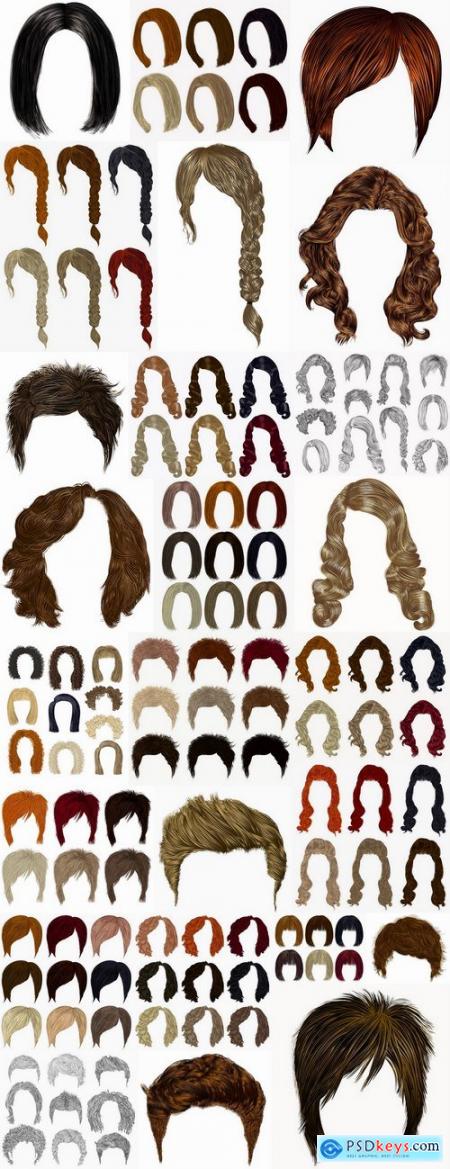 Wig hair styling 25 EPS