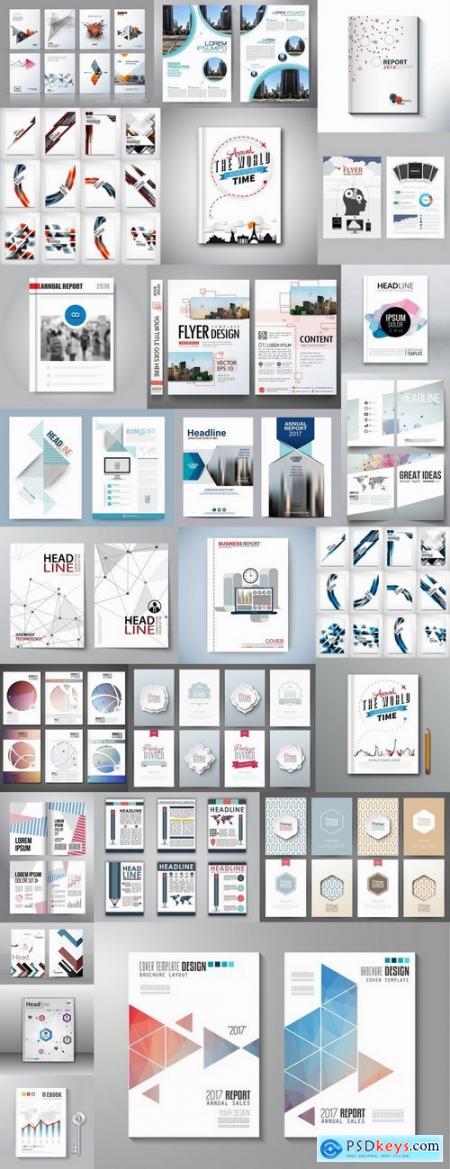 Book cover template log example flyer banner vector image 25 EPS