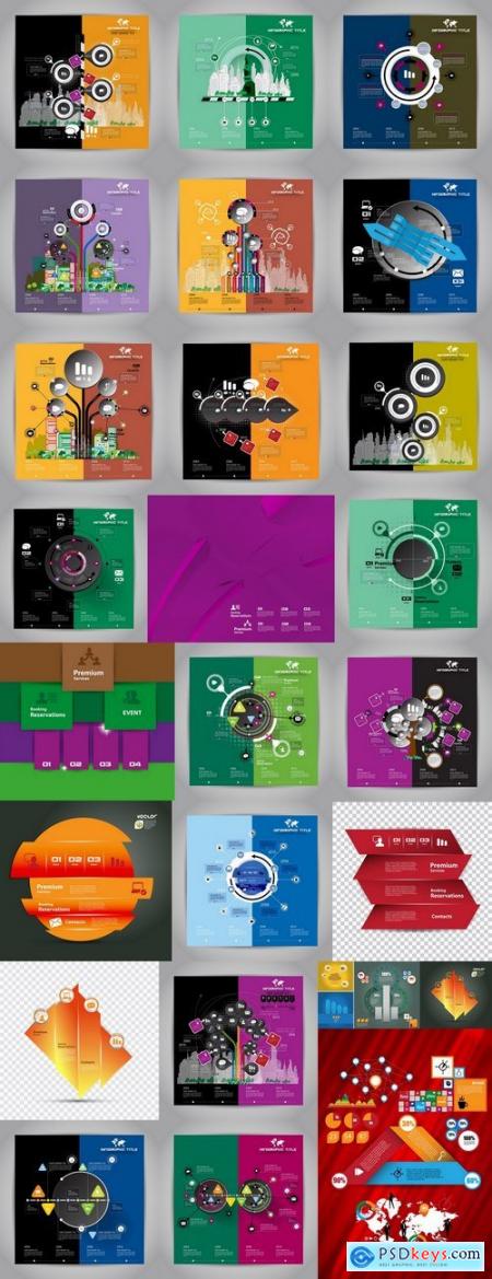 Infographics banner flyer business conceptual vector image 25 EPS