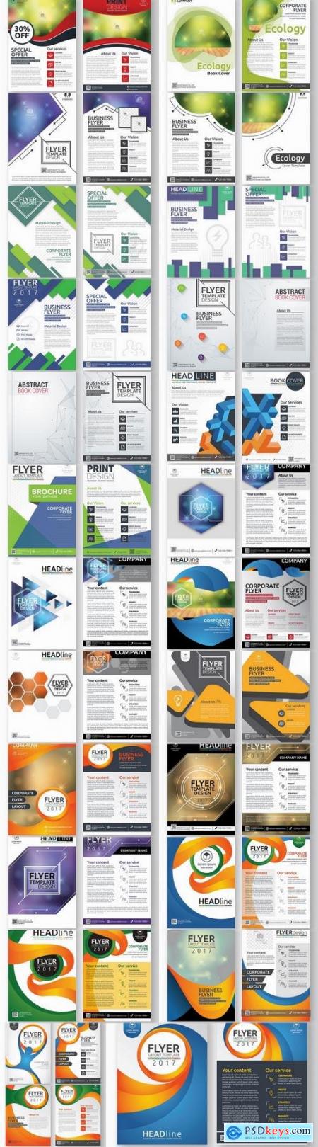 Book cover template log example flyer banner vector image 4-25 EPS