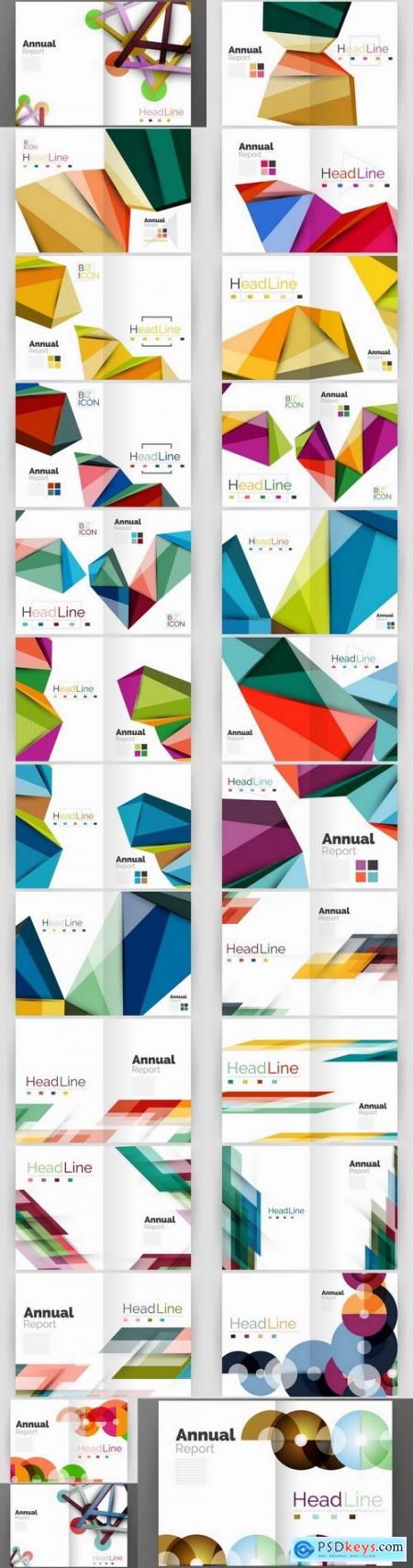 Book cover template log example flyer banner vector image 2-25 EPS