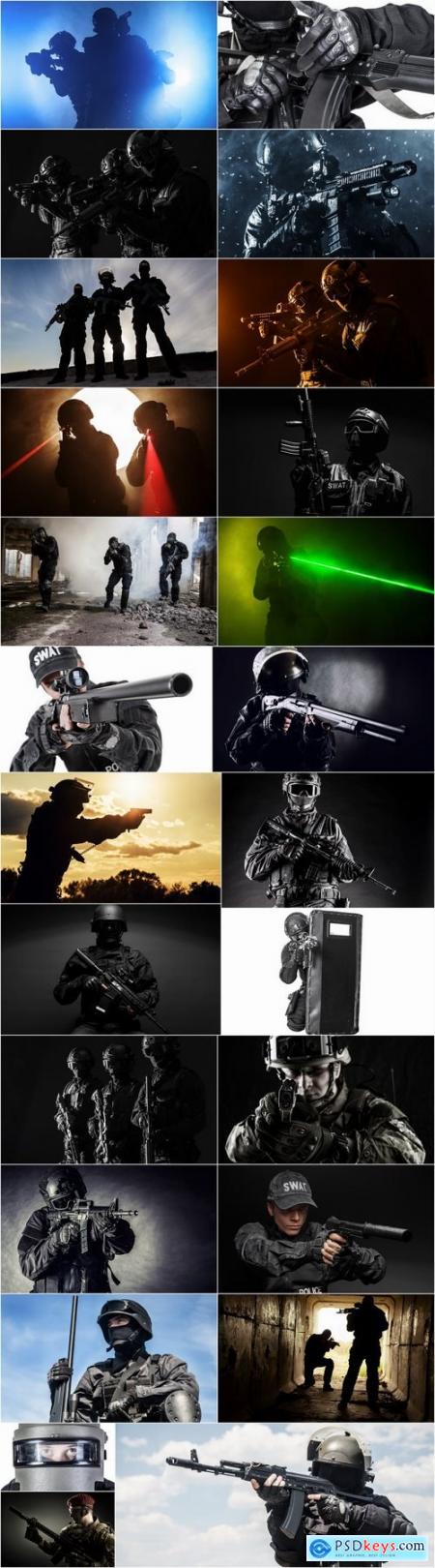 Special forces antiterrorist squad soldier soldiers police weapons 25 HQ Jpeg