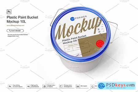 Creativemarket Plastic Paint Bucket Mockup