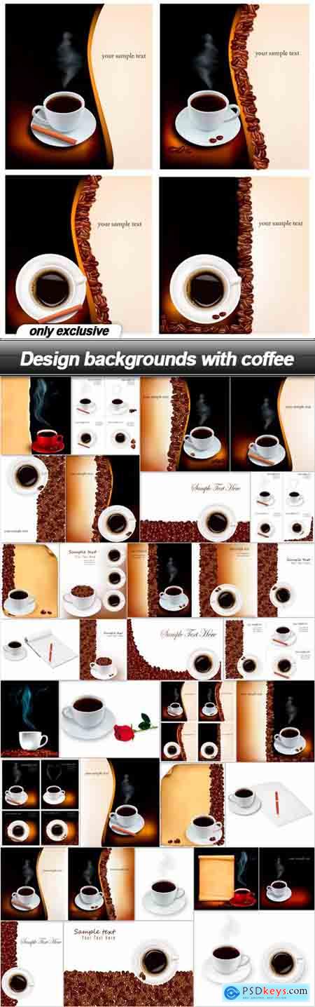 Design backgrounds with coffee - 31 EPS