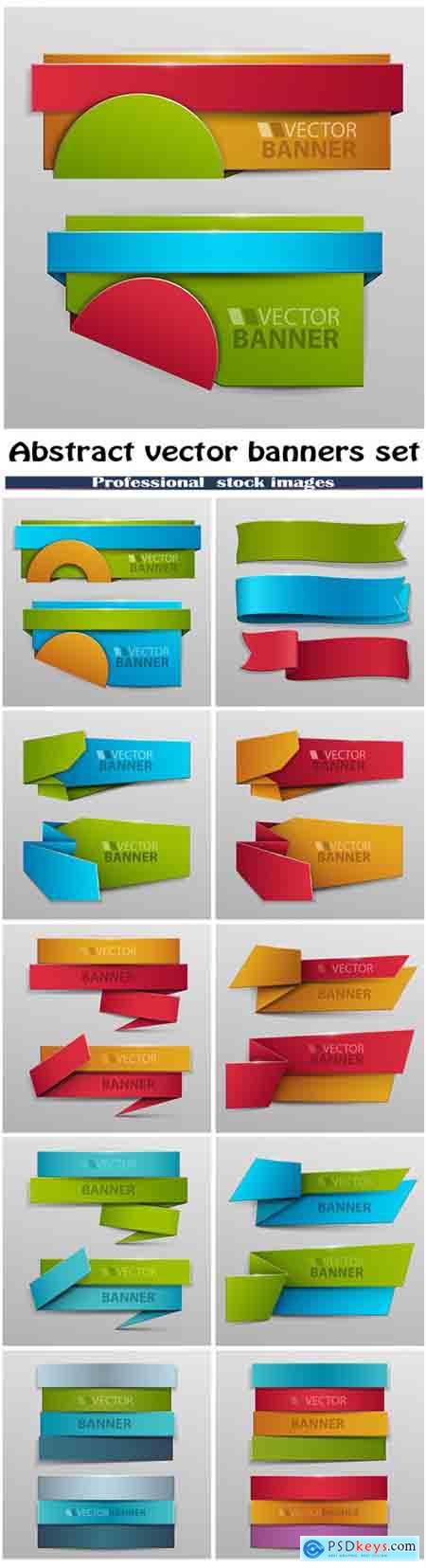 Abstract vector banners set
