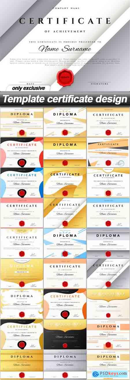 Template certificate design - 26 EPS