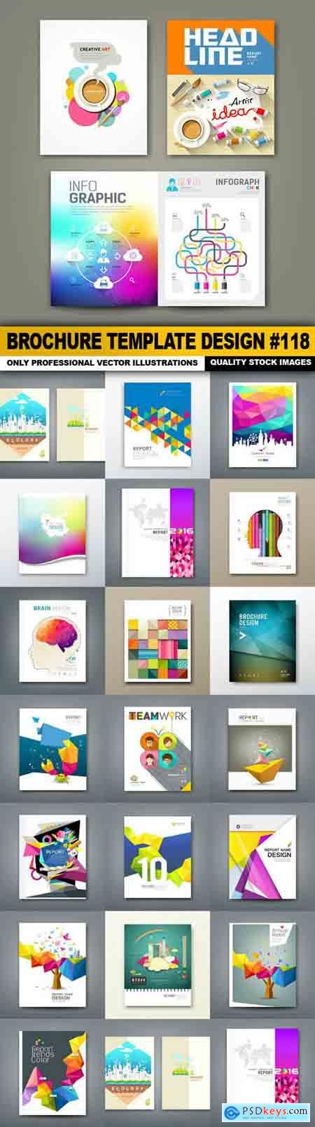Brochure Template Design #118 - 20 Vector