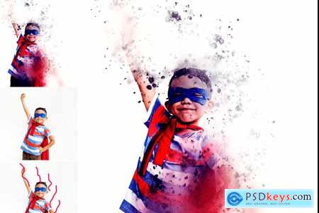 Creativemarket 3D Dispersion Photoshop Action