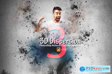 Creativemarket 3D Dispersion Photoshop Action