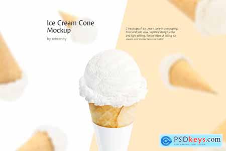 Creativemarket Ice Cream Cone Mockup