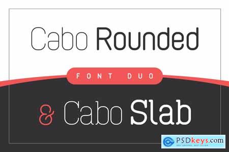 Creativemarket Cabo Rounded and Slab - Font Duo