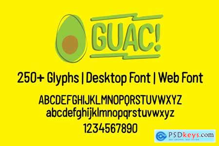 Creativemarket GUAC! Handmade Font For A Good Time