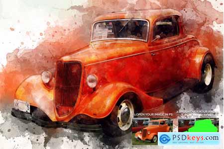Creativemarket 4 in 1 Watercolor Pack Photoshop Actions