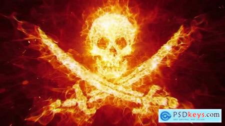 Videohive Burning Pirate Skull Free