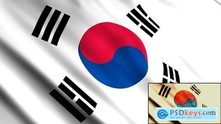 Videohive South Korea Flags Free