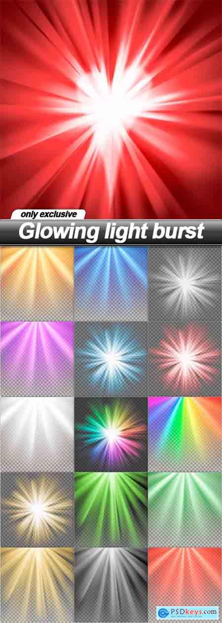 Glowing light burst - 16 EPS