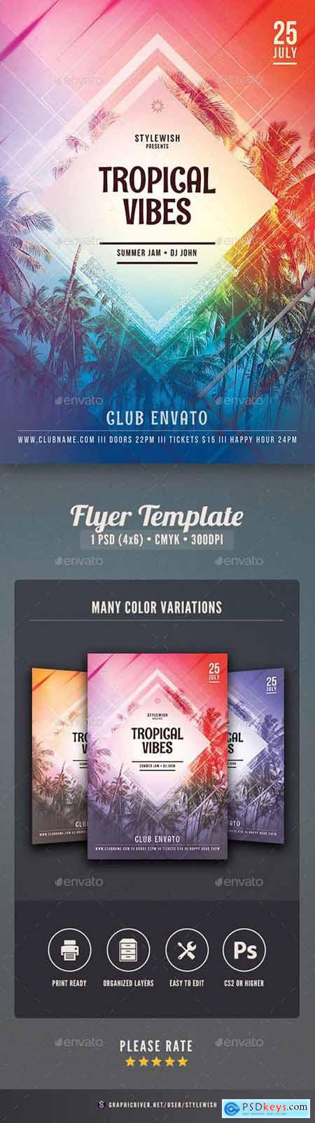 Graphicriver Tropical Vibes Flyer