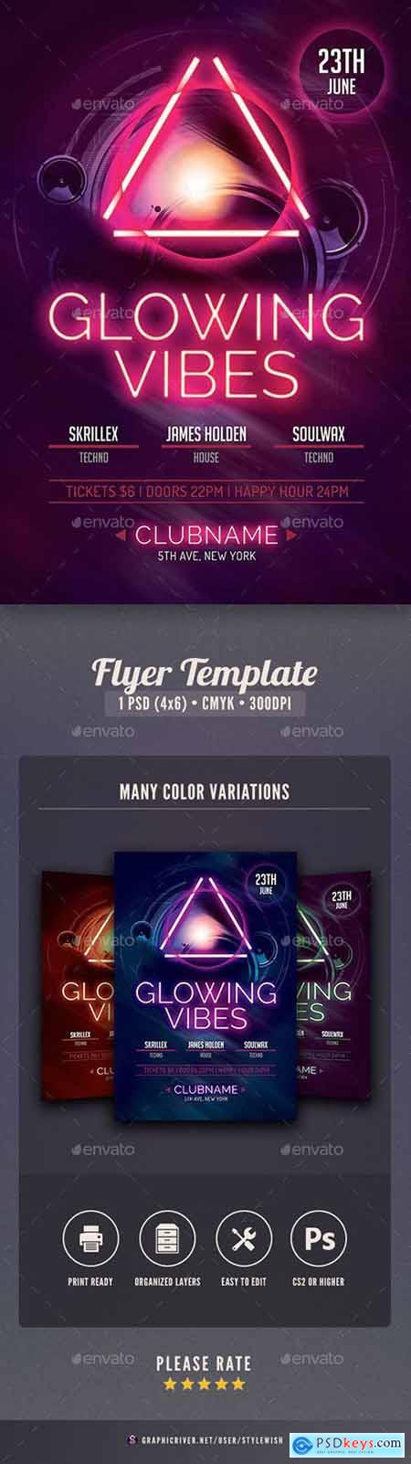 Graphicriver Glowing Vibes Flyer