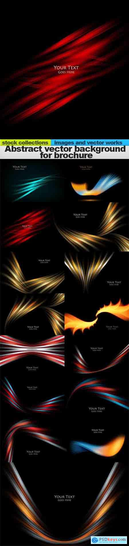Abstract vector background for brochure, 15 x EPS
