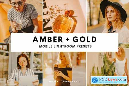 Creativemarket Amber + Gold Mobile Presets
