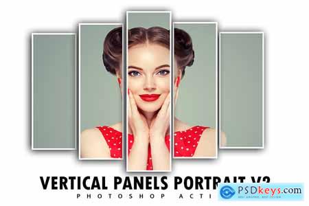 Creativemarket Vertical Panels Portrait V2 Photoshop Action
