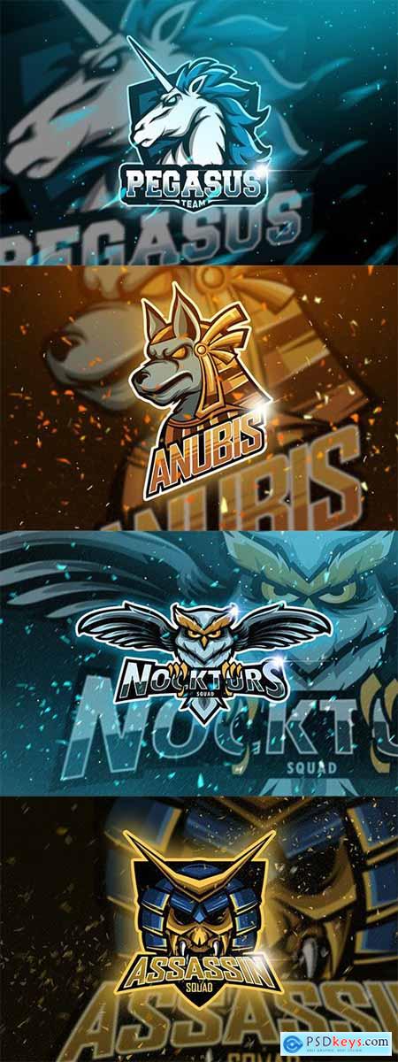 Mascot & Logo Esport - Pegasus, Nockturs, Assasin, Anubis