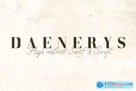 Creativemarket DAENERYS Serif and Script Font Duo