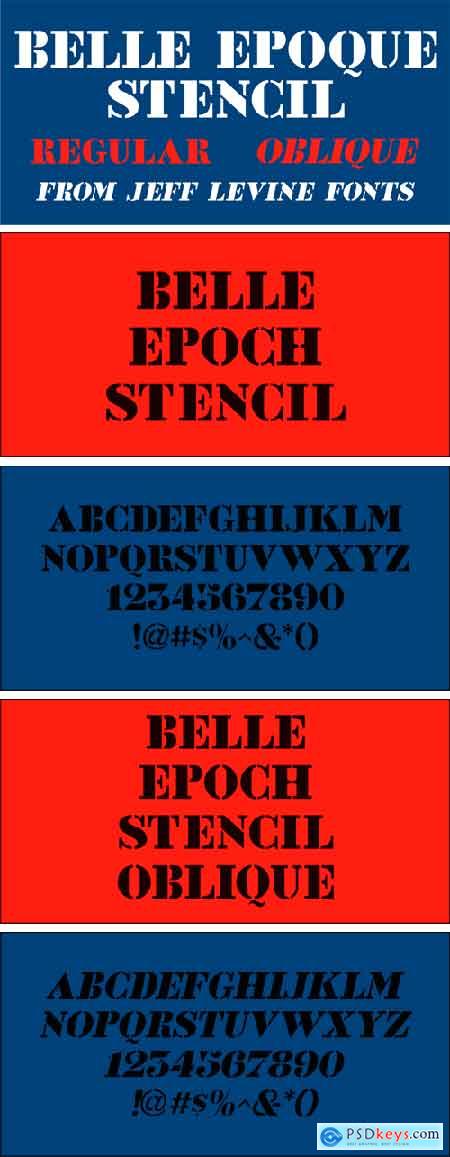 Belle Epoque Stencil JNL Font Family