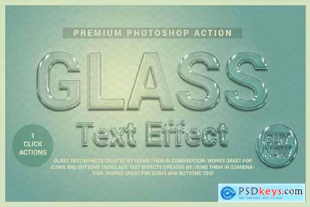 Creativemarket Glass Text Effect Photoshop Action