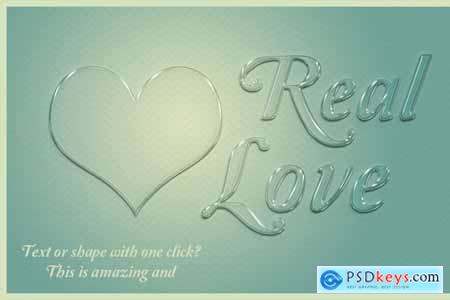 Creativemarket Glass Text Effect Photoshop Action