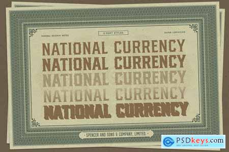 Creativemarket S&S National Currency Font Bundle