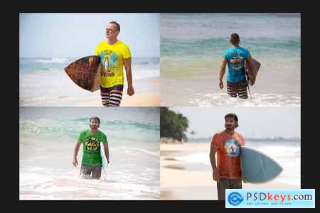 Creativemarket Surfers T-Shirt Mock-Up Set