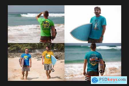 Creativemarket Surfers T-Shirt Mock-Up Set