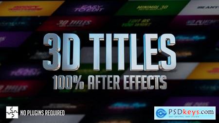 Videohive 3D Titles - No Plugins Free