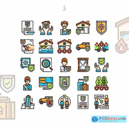 25 Insurance Icon set
