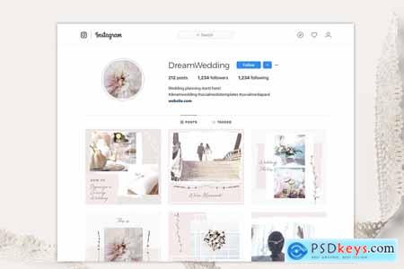 Creativemarket Elegant Wedding Social Media Pack