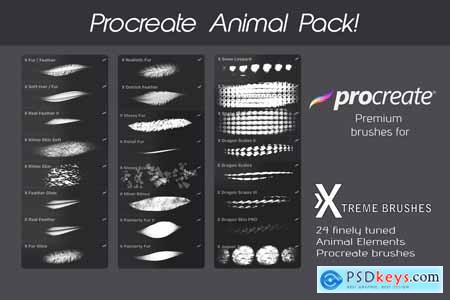 Creativemarket Procreate Animal Pack