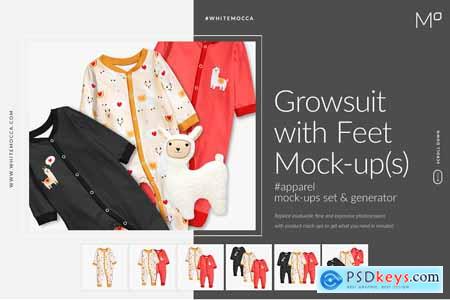 Creativemarket Growsuit with Feet Mock-ups Set
