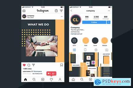 Creativemarket Intro Instagram Puzzle Templates